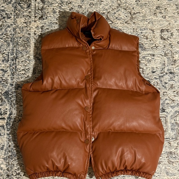 Jackets & Blazers - Brown Puffer Vest